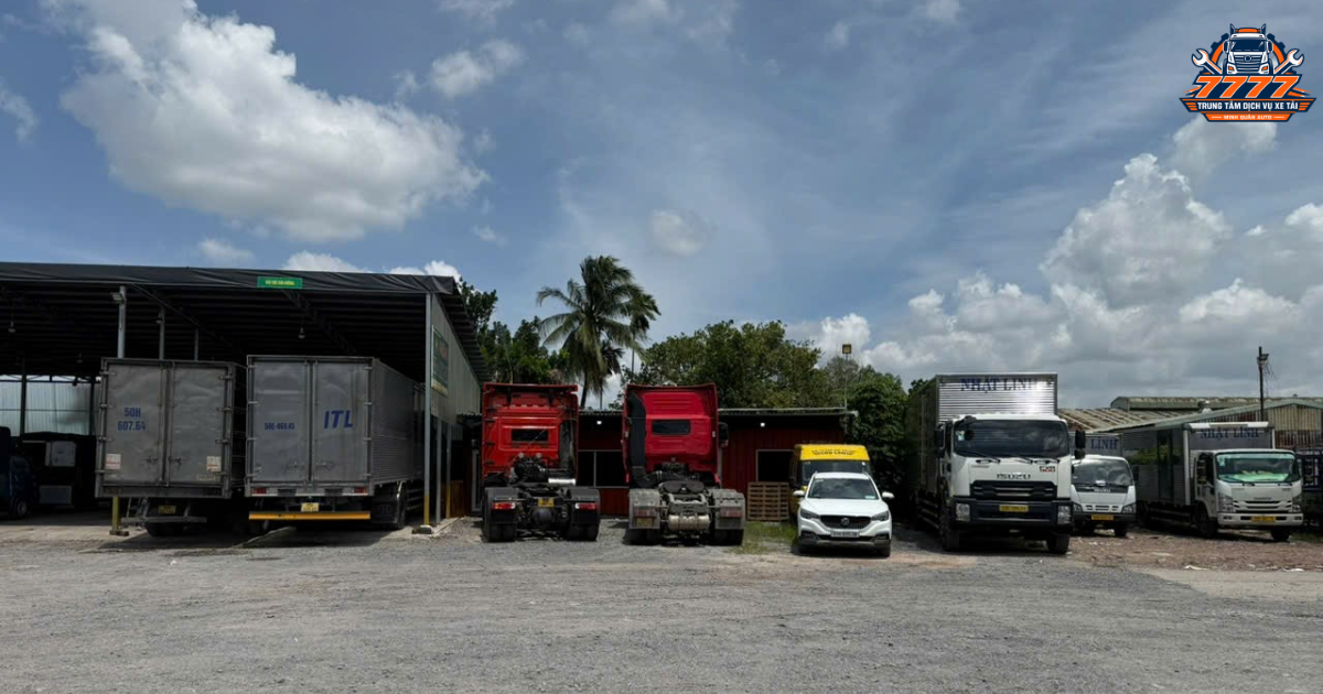 Khu vực sửa chữa và bảo dưỡng xe tải