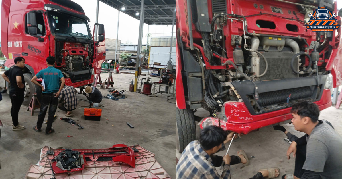 Kiểm tra động cơ xe tải
